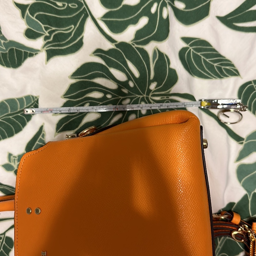 Used Orange Coach Mini Bag w/ Strap and Matching Wallet - Picture 15 of 16